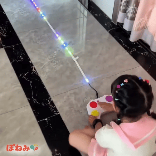 Rhythm Light Chase Game Dual Mode Sensory Toy Rechargeable Reaction Game LED Music Light Matching Family Fun Stress Relief
