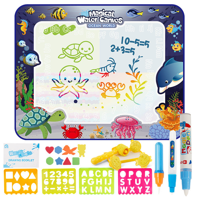 Amazon cross-border children's water canvas magical oversized water canvas painting pad writing board graffiti puzzle children's painting