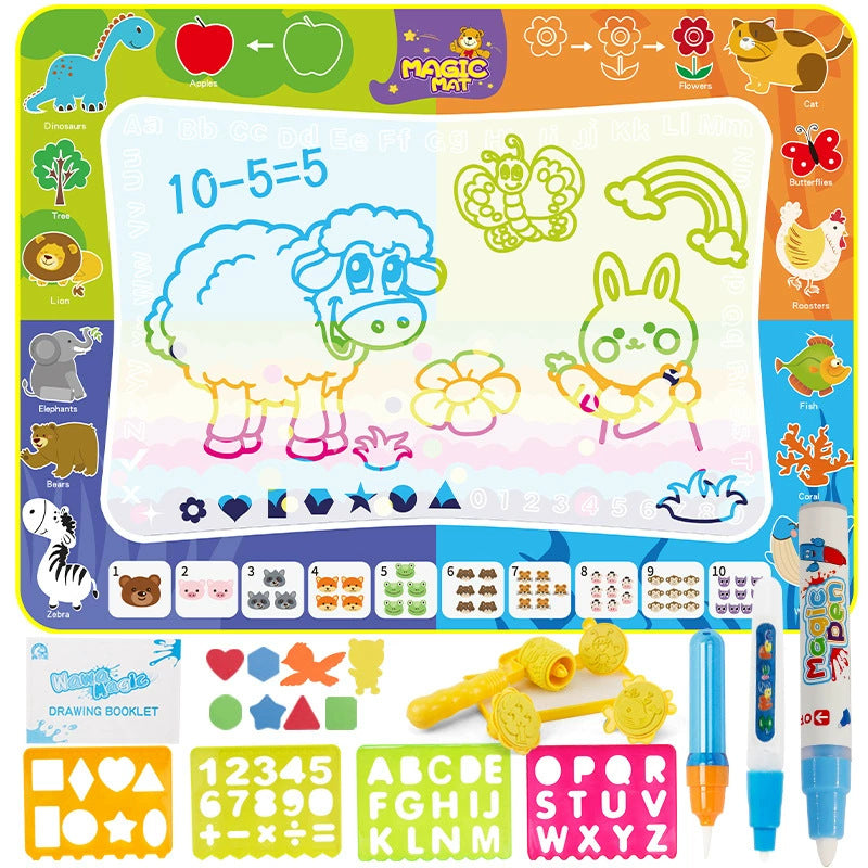 Amazon cross-border children's water canvas magical oversized water canvas painting pad writing board graffiti puzzle children's painting